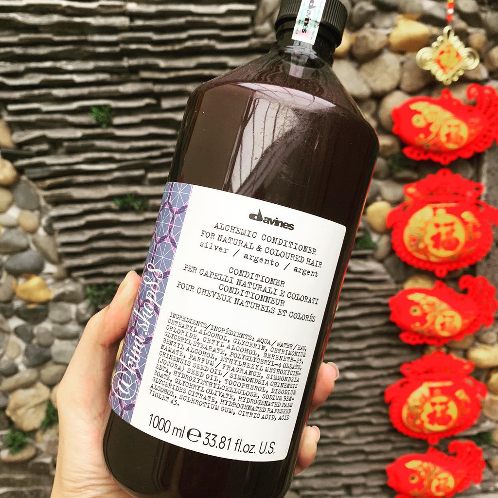 DẦU GỘI XẢ DAVINES ALCHEMIC SILVER CHO TÓC NHUỘM XÁM BẠC 1000ML*2