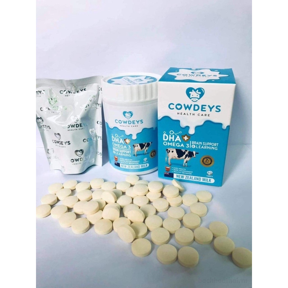 Sữa nén dạng vıên Cowdeys DHA Sweetened Flavour Milk Tablet Thái lan