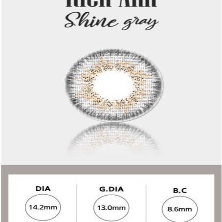 Kính áp tròng 1 ngày màu xám sáng từ 0~8 độ , lens Hàn  cận loạn thị dùng 1 lần đi chơi-chụp kỷ yếu-cô dâu|YULII