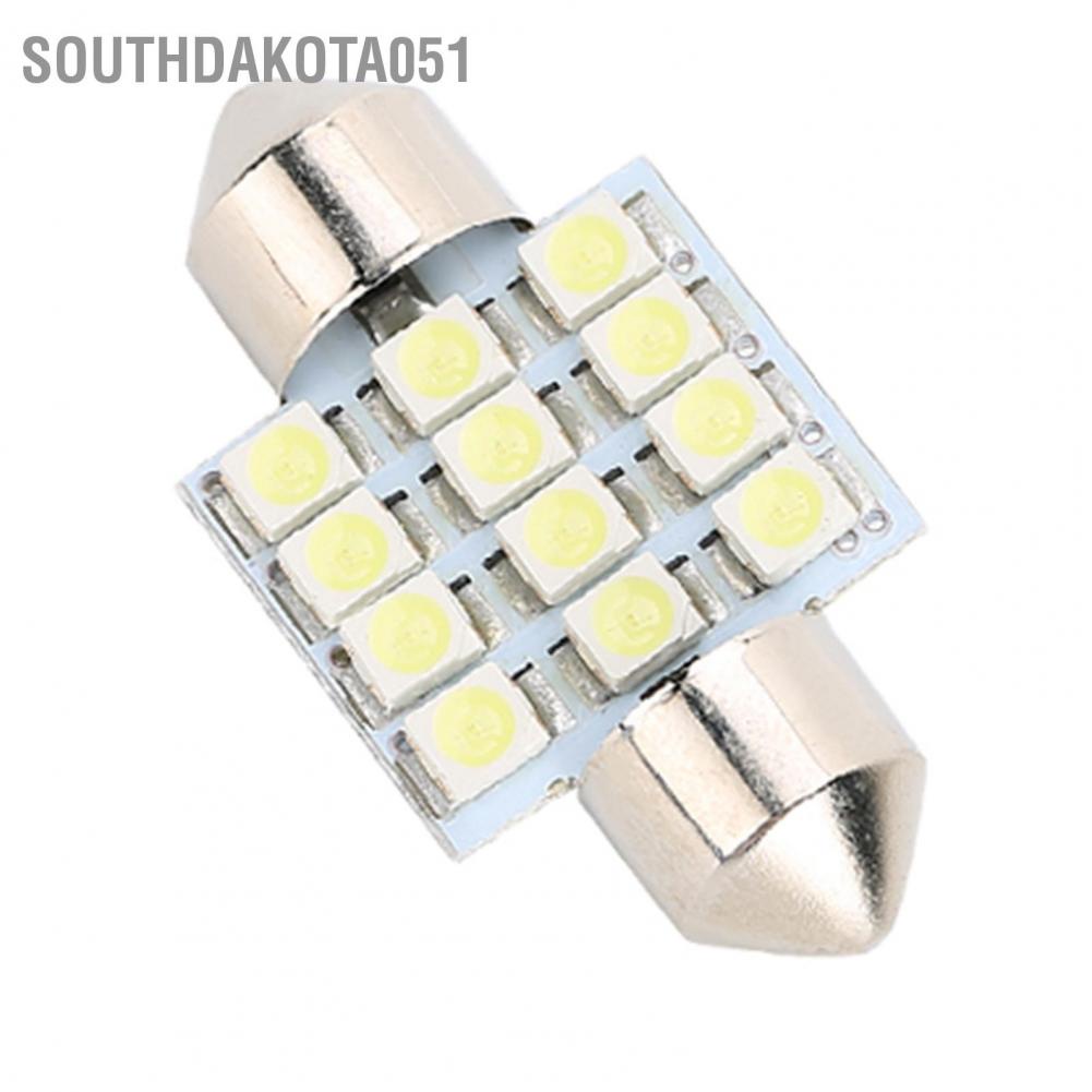 Southdakota051 White LED Car Bulb 31mm Festoon 12 SMD Dome Map Interior Light Lamp DE3175