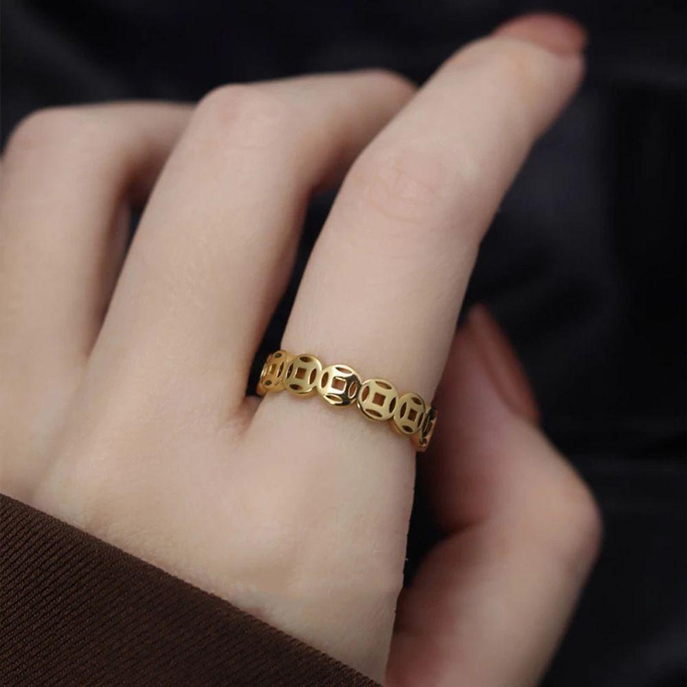 Nhẫn Thép Không Gỉ Hình Dream Catcher Phong Cách Vintage Thanh Lịch Dành Cho Nam Và Nữ