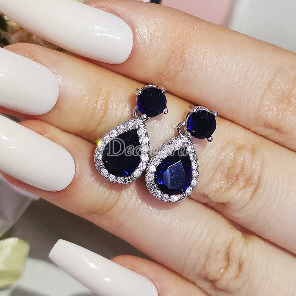 Đôi Khuyên Tai Nữ Đính Đá Lấp Lánh Thời Trang