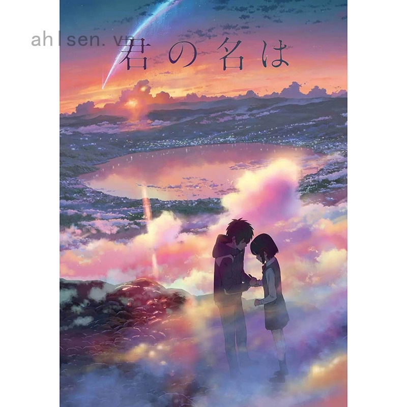 ahlsen Tranh treo poster hoạt hình anime Nhật Bản Your Name