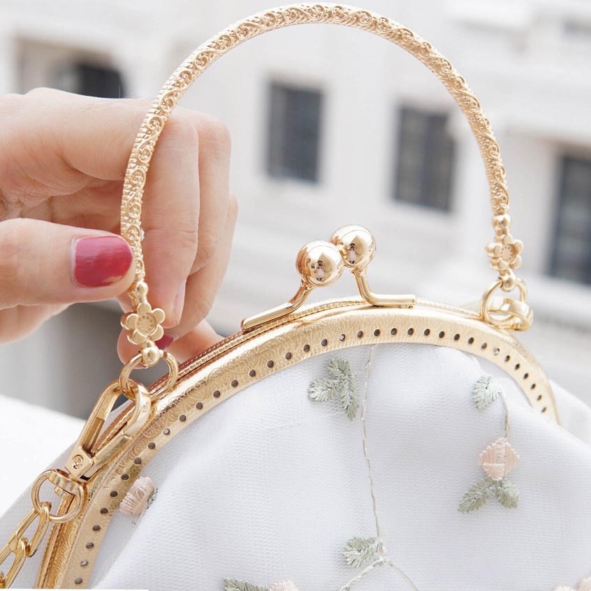 Faya - Túi xách cluth thêu hoa tiểu thư T1163