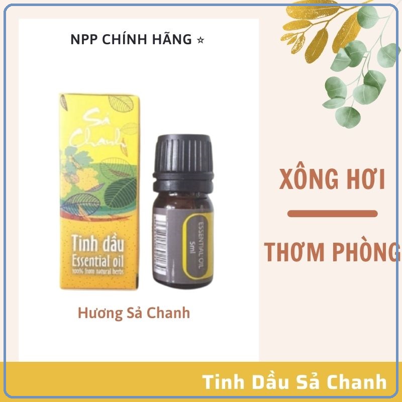 Tinh Dầu Thảo Dược  Tinh Dầu Nguyên Chất Thiên Nhiên 5ml của HTX sinh dược  Sả Chanh  Thảo Dược- An Toàn Cho Sức K