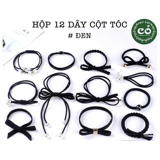 Tuann2 hộp 12 dây cột tóc hàn quốc xinh xắn tuann2