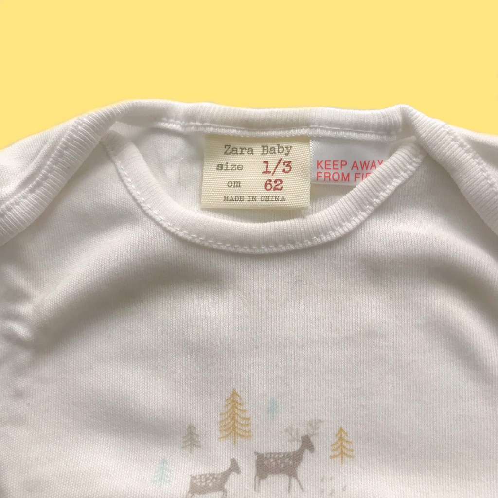 Thanh lý- Body chip Zara baby dài tay cho bé từ 1 đến 3 tuổi