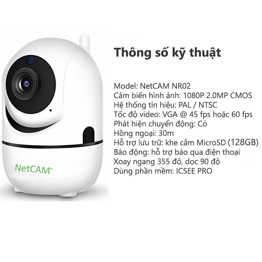 Camera IP wifi NetCAM NR02 1080P