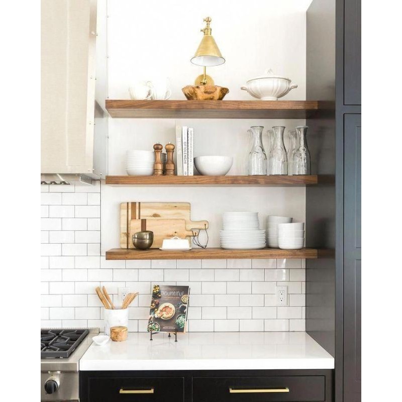 Kệ Gỗ Âm Tường Sâu 15cm/ Floating Wall Shelf - Mộc. HOME