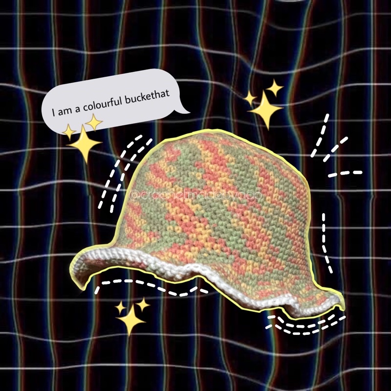 Mũ xô đan len-Crochet bucket hat mang mùa đông