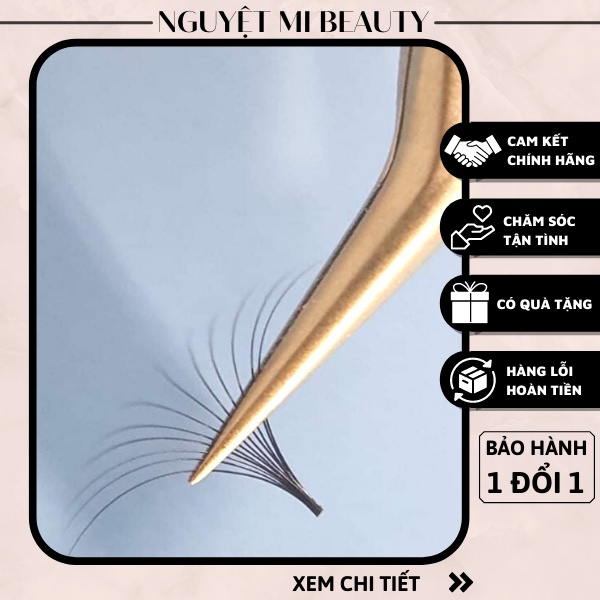Nhíp volume hoa hồng đen mũi nhám
