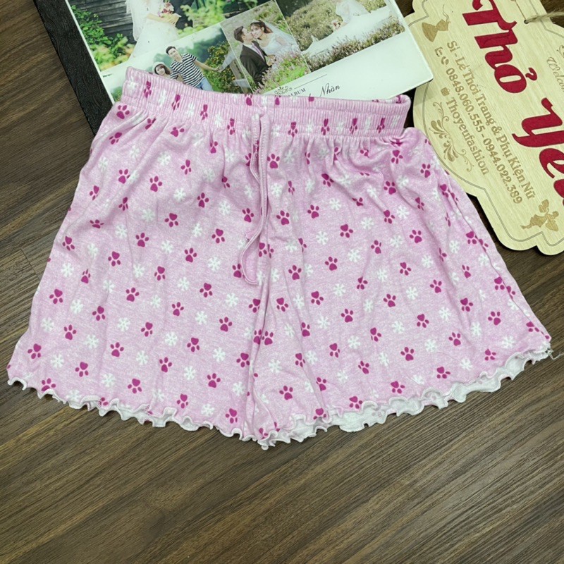 Quần Đùi Nữ Short mặc nhà ngủ Cotton Thái mềm mát.