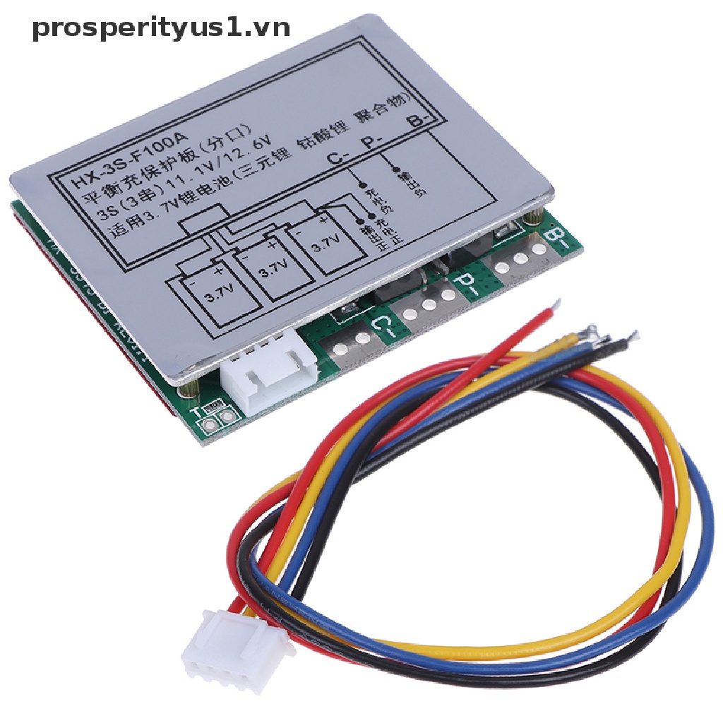1 Bảng Mạch Cân Bằng Pin Lithium 18650 3S 100A 11.1V 12V