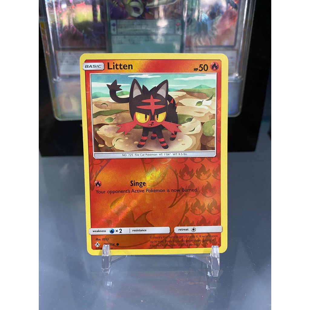 [ Dưa Hấu Yugioh ] Lá bài thẻ bài Pokemon Litten