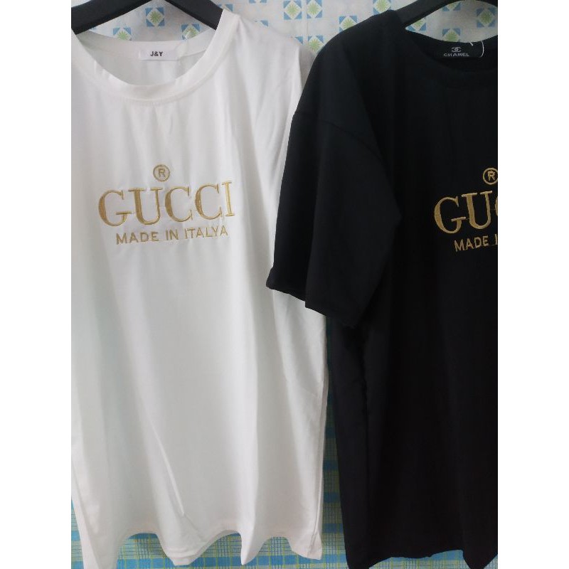 [Mã FADI5K245 giảm 5K đơn 0đ] (shop mới giảm giá) áo phông dấu quần ,form rộng thêu Gucci hàng cotton cao cấp có túi zip