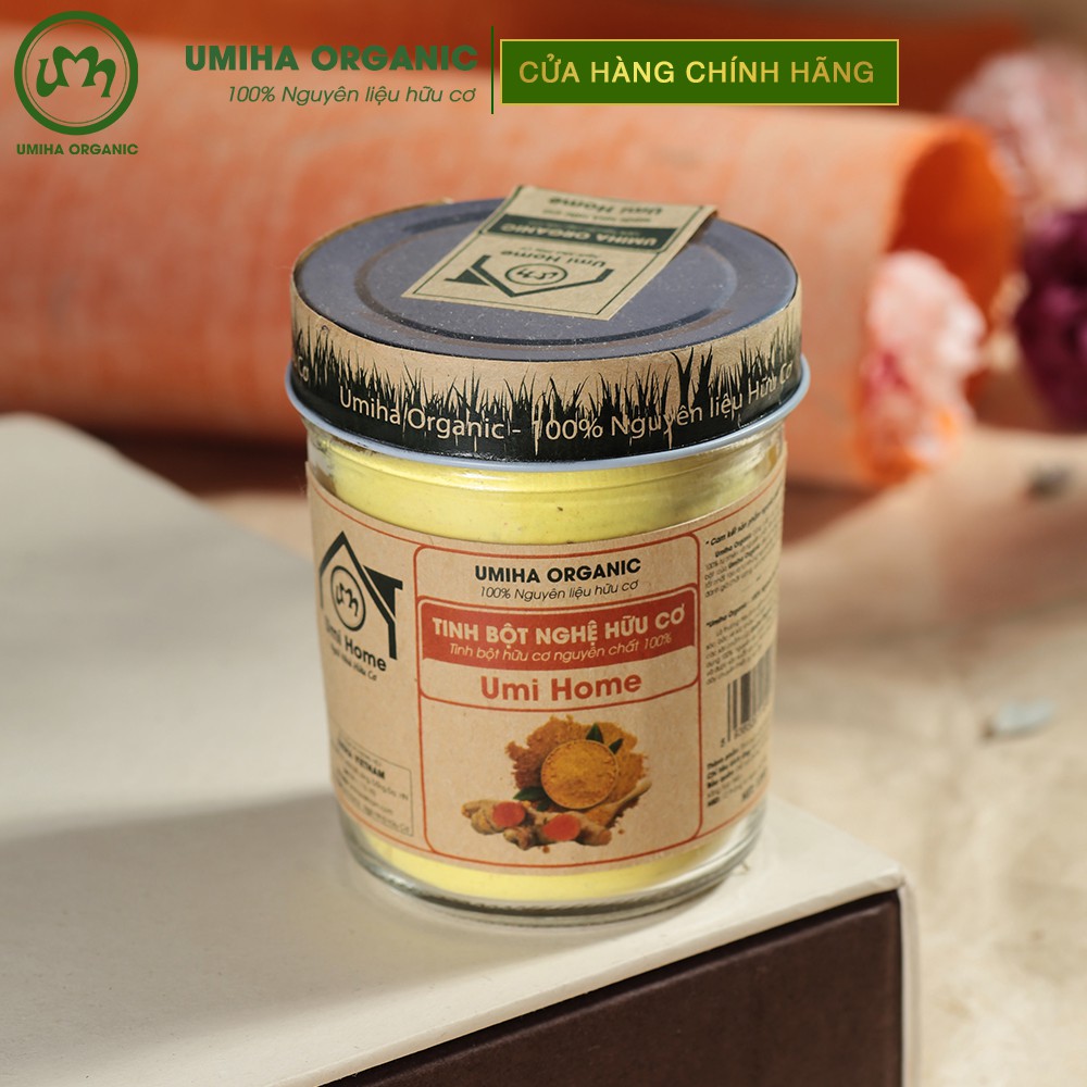 Tinh bột Nghệ đắp mặt nạ hữu cơ UMIHA nguyên chất | Turmeric Powder 100% Organic 135g