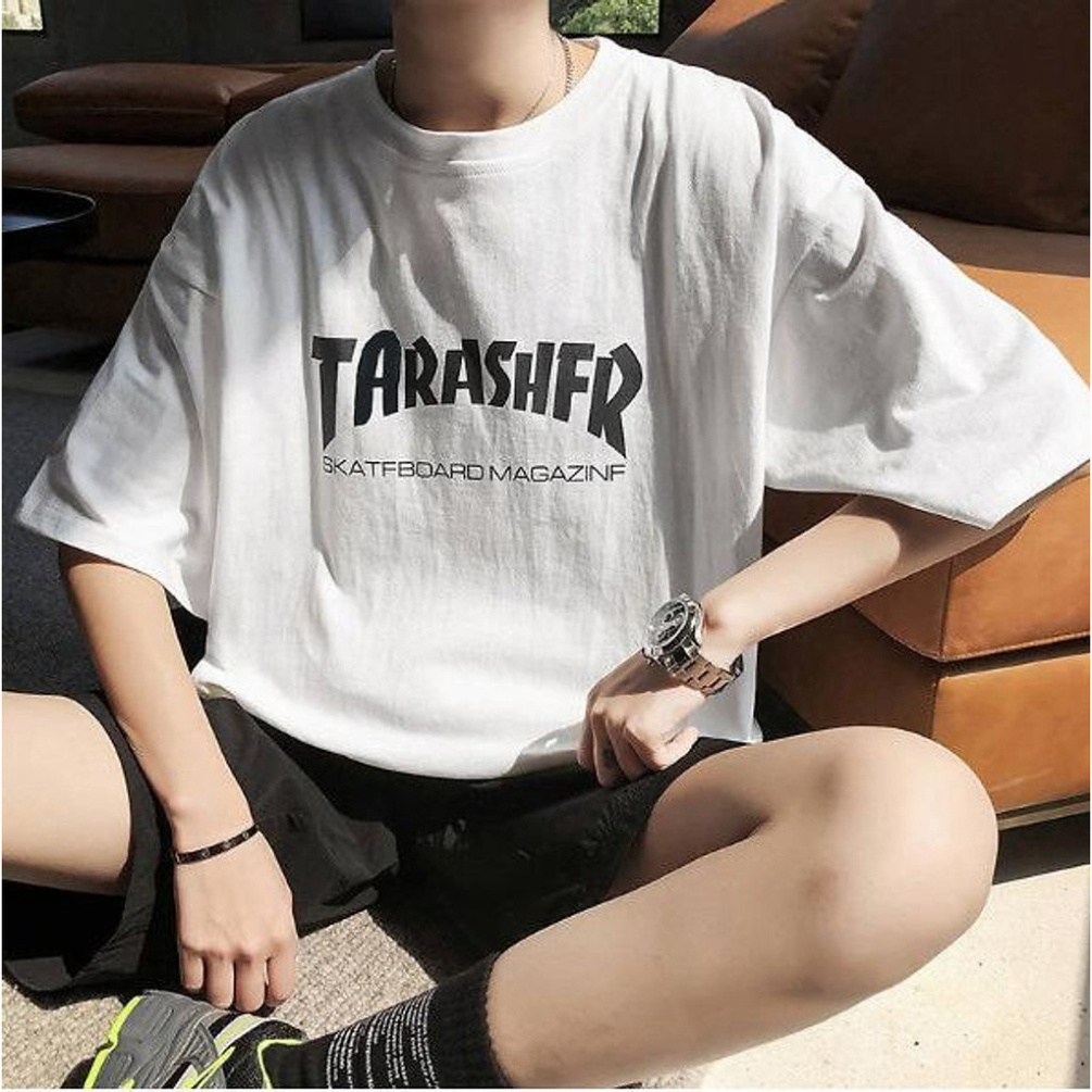 Áo thun tay lỡ Unisex nam nữ, form phông rộng chất vải cotton dày mịn mặc freesize phong cách Ulzzang - ATIN92 | BigBuy360 - bigbuy360.vn