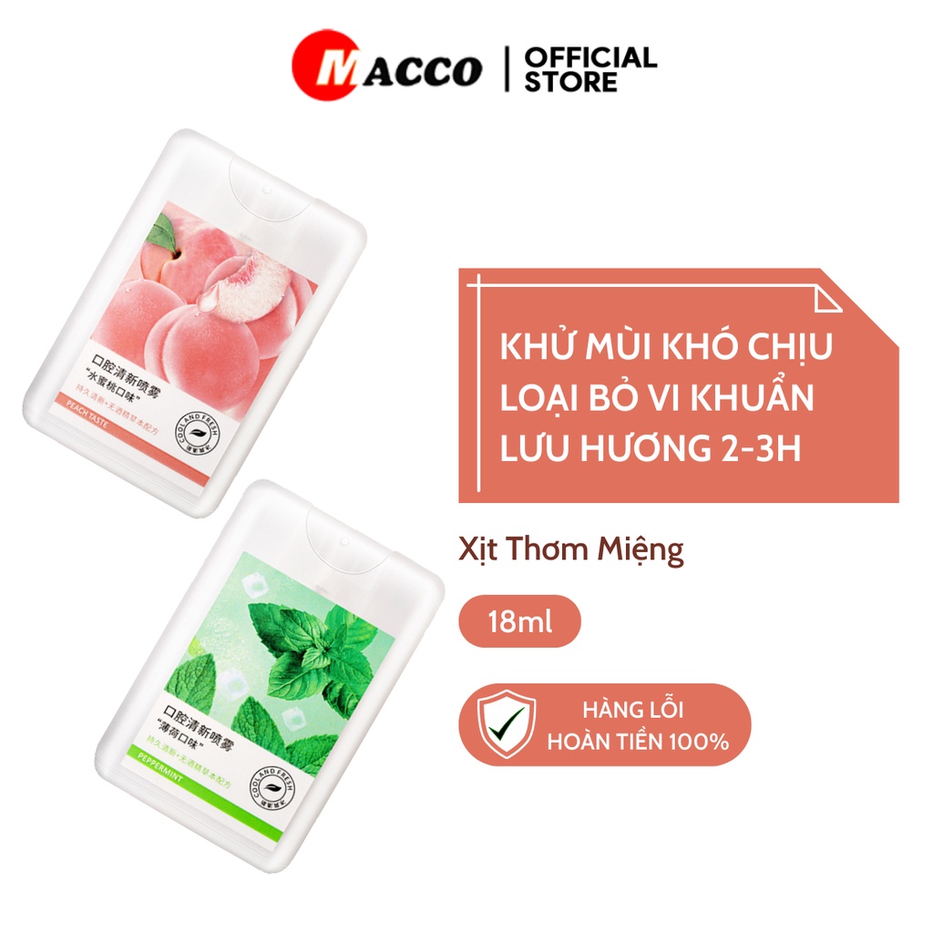 Xịt Thơm Miệng Hương Đào Hương Bạc Hà 18ml - Hàng Nội Địa Trung