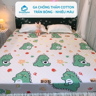 Ga chống thấm cotton Muso trần bông, ga giường chống thấm cho bé 2 lớp cao cấp