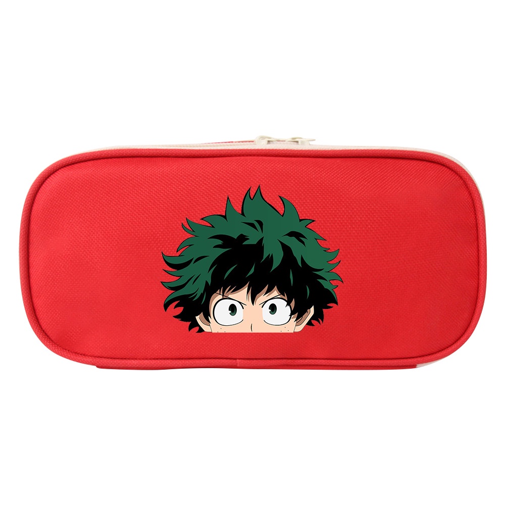 Túi Đựng Bút Vải Canvas Đa Năng In Hoạt Hình My Hero Academia Deku Dễ Thương Cho Bé