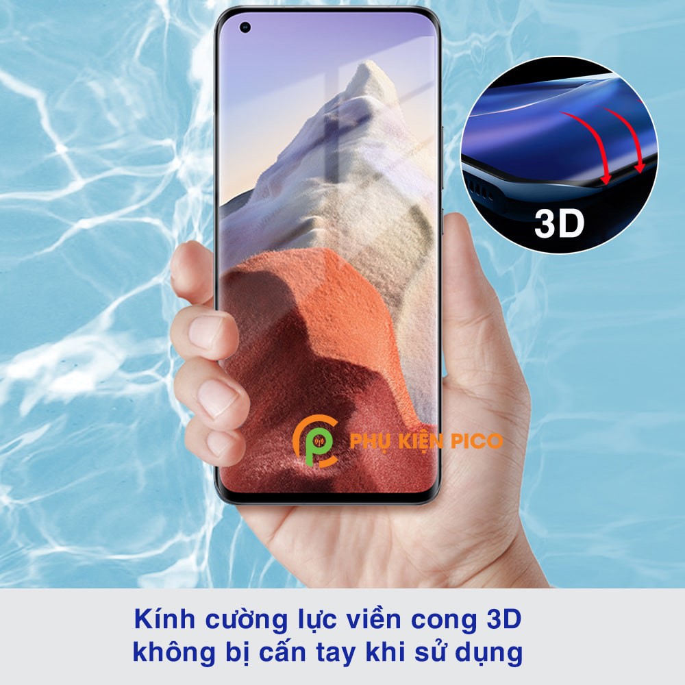 Kính cường lực Xiaomi Mi 11 Ultra viền vô cực full keo full màn nhận vân tay màn hình - Dán màn hình Xiaomi Mi 11 Ultra