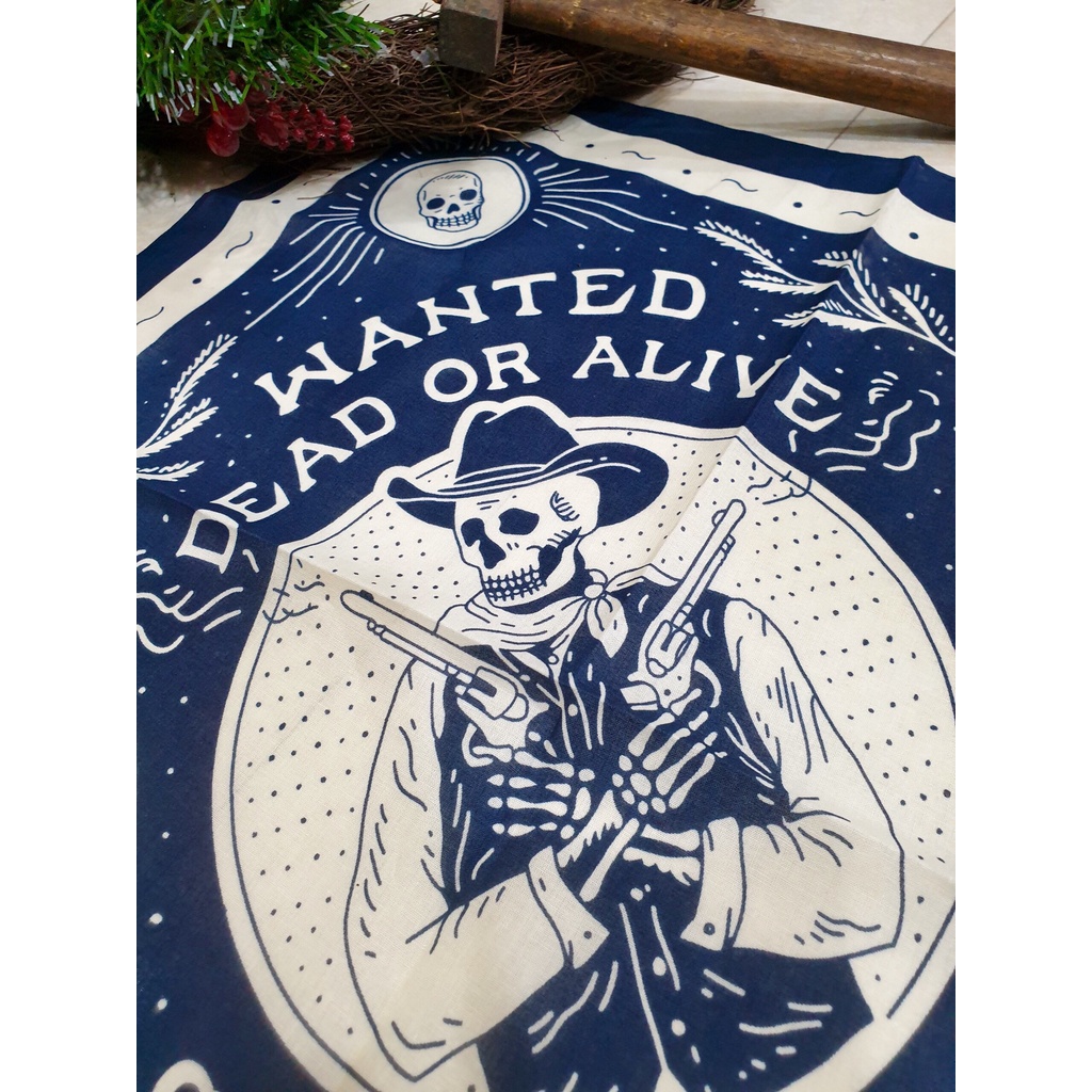 Khăn Bandana Retro Vintage WANTED - Crude VN