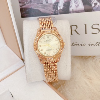 đồng hồ nữ đeo tay đẹp ROLEX CAO CẤP chống nước thời trang  dây thép không gỉ  bảo hành 12 tháng -DHN18