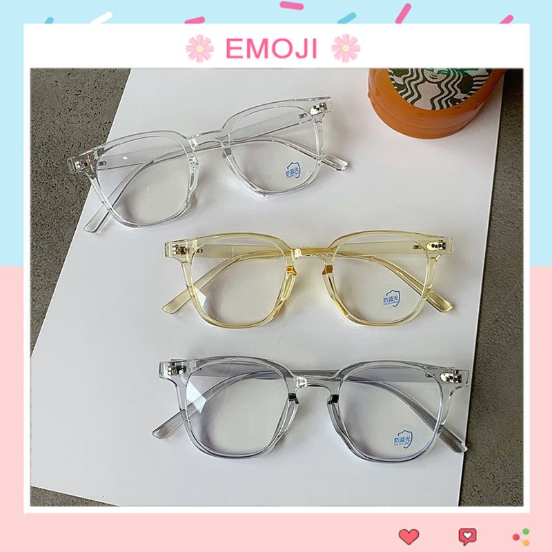 Gọng kính cận nam nữ thời trang EMOJI cá tính phong cách Rettro Hàn Quốc mẫu mới nhất 2022 chống tia UV siêu đẹp 088