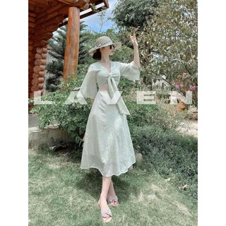ĐẦM CARO XỐP HỞ EO 🌺🌸🌼☀🎉🌻