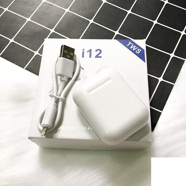️🎶Cảm Biến️🎶 Tai nghe i12, Tai Nghe Không Dây AirPod, Âm Chất Lượng Đủ Bass Treble, Nghe Đều 2 Tai, Bảo Hành 2 Tháng | BigBuy360 - bigbuy360.vn