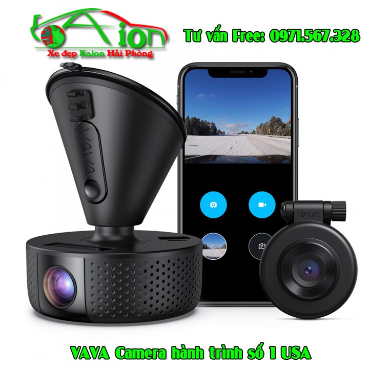 Camera Hành Trình VAVA VD-002 | 2 Camera | VAVA VD-002 Dual Cam - Ghi hành trình Ô tô trước và sau - Chính hãng