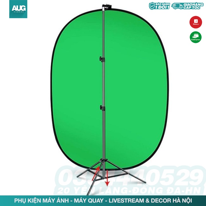 COMBO PHÔNG VẢI XANH KEY HÌNH 2 MẶT GẤP GỌN DI ĐỘNG 150X200CM - AUG Camera