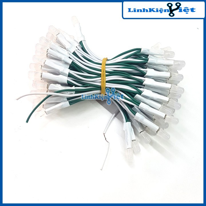 Cuộn 100 Bóng Led Liền Dây Ø5mm Đủ Màu