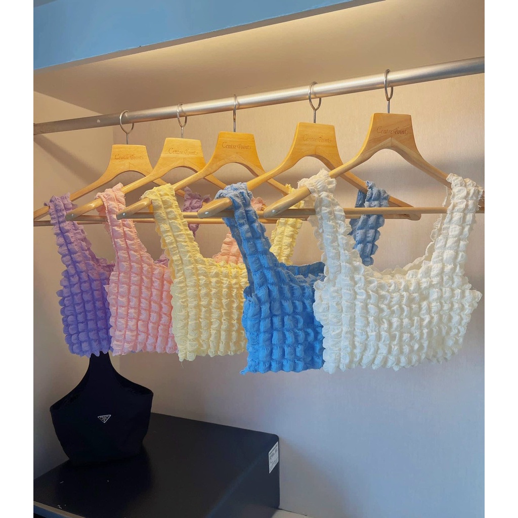Áp xốp hai dây dáng croptop siêu hot