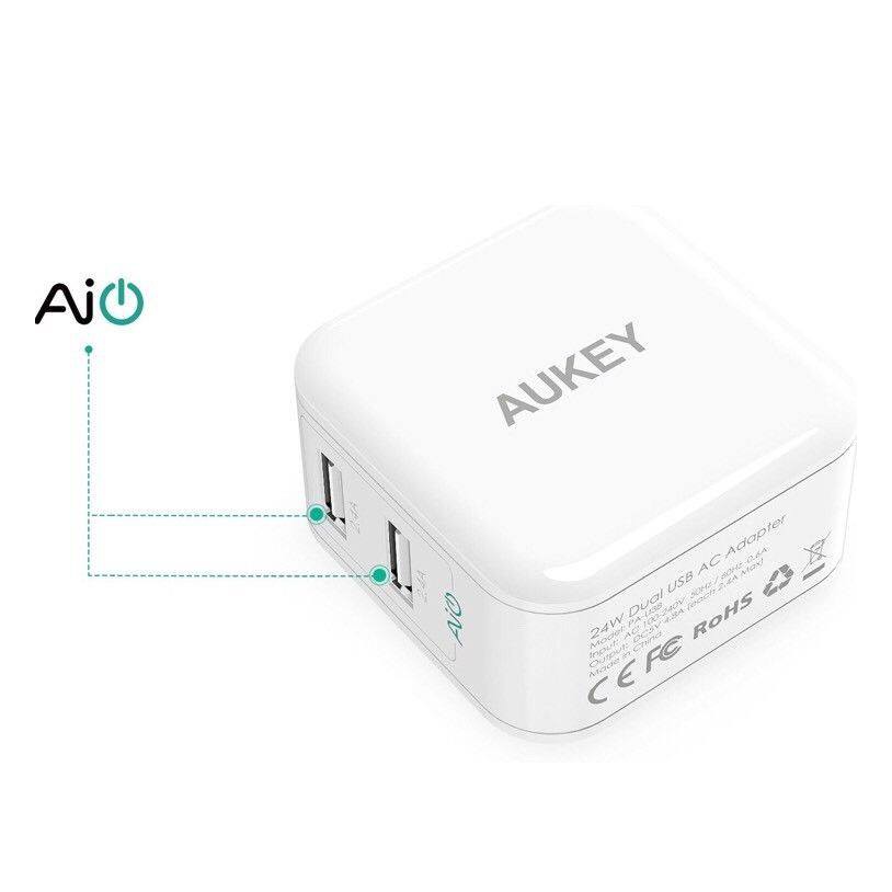 SẠC NHANH AUKEY 2 CỔNG PA-U38 24W