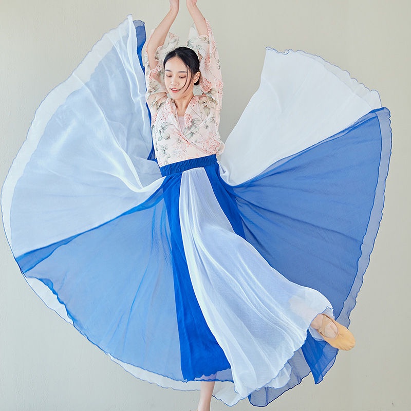 Chân Váy Xòe Chiffon Dài 14m Phong Cách Dân Tộc Retro Cho Nữ