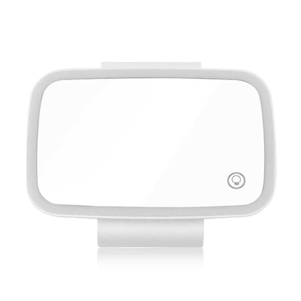 Gương Trang Điểm Nhỏ Kèm Kẹp Gắn Tấm Che Nắng Trang Điểm Nội Thất Xe Hơi Thông Dụng Có Thể Sạc Lại Cho Bạn Gái
