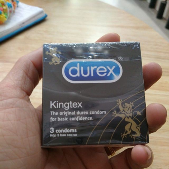 [CHECK MÃ VẠCH] Bao cao su DUREX kingtex hộp 3 bao, chất liệu tốt cao su thiên nhiên, an toàn, Hộp BCS size nhỏ bó sát