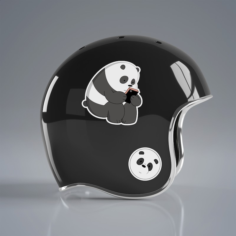 Sticker decal single hình dán STICKER FACTORY - Chủ đề Gấu Trúc Panda We Bare Bears