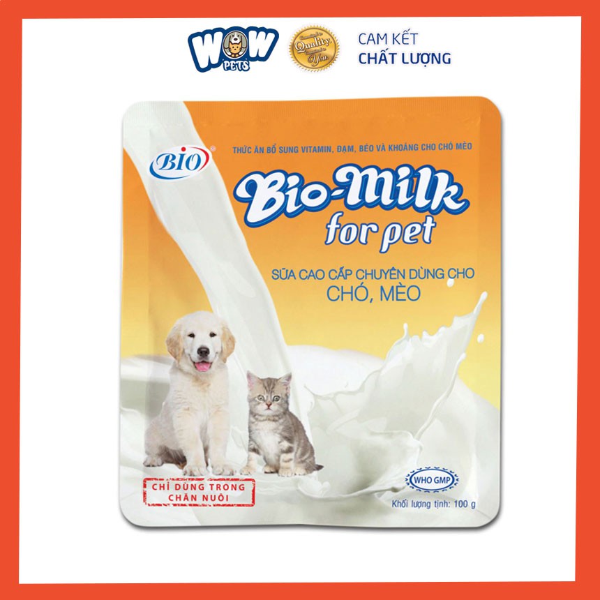 [E014] Sữa Bio milk thay thế sữa mẹ cho chó, mèo con, wowpets sữa bio dinh dưỡng
