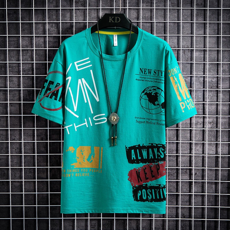 Áo thun AOKANG tay ngắn cổ tròn thời trang mùa hè phong cách Hàn Quốc mới dành cho nam