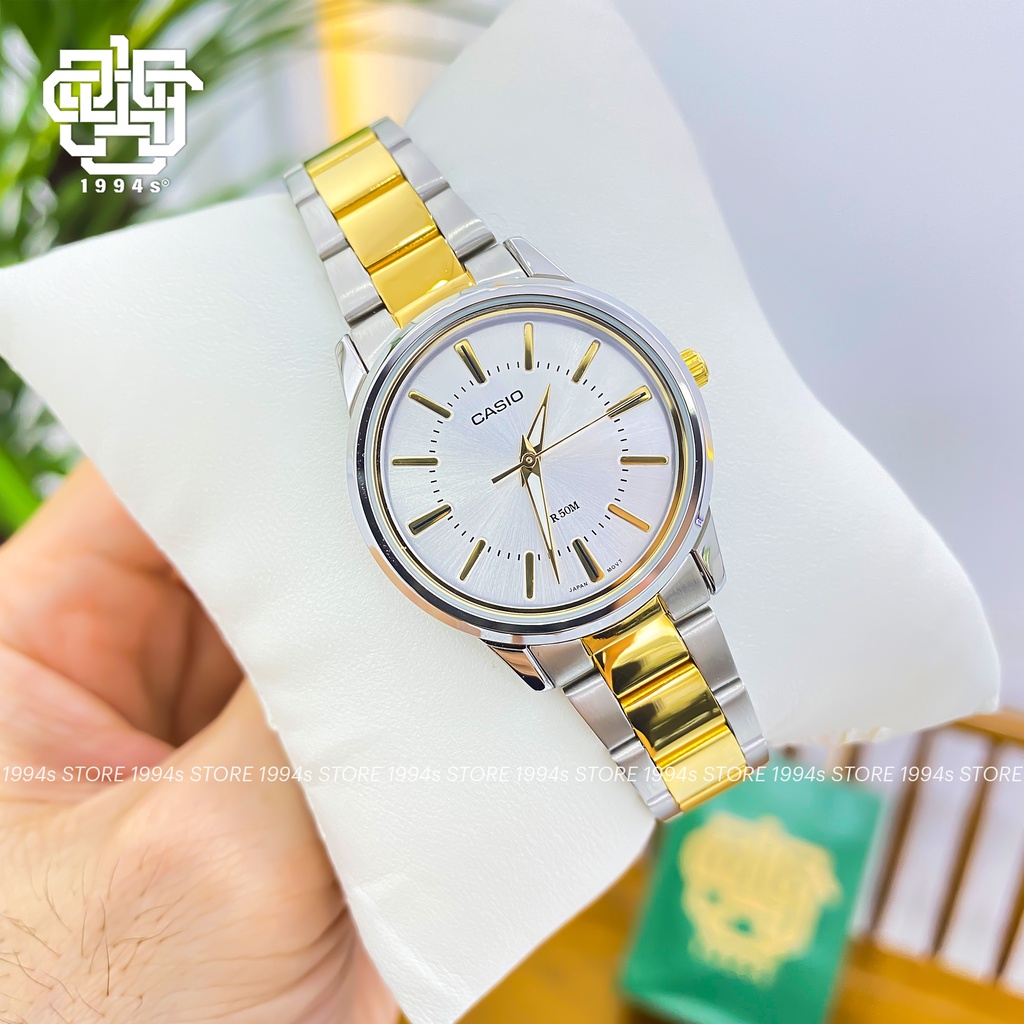 Đồng hồ nữ Casio LTP-1303SG-7A dây thép không gỉ, chống nước, hàng chính hãng