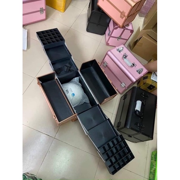 Cốp Nail 3 tầng có khay để sơn,quai đeo