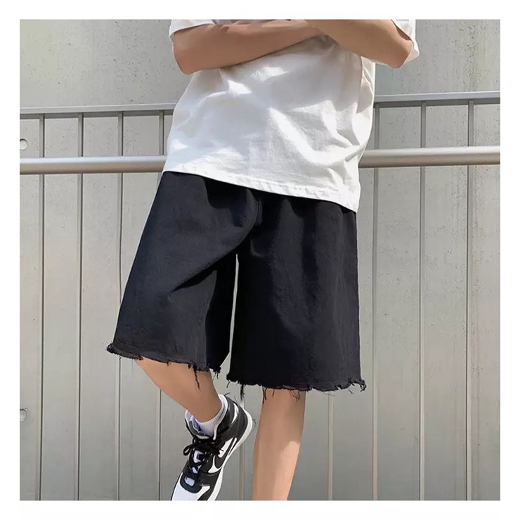QUẦN SHORT KAKI ỐNG RỘNG NAM NỮ T-A-N Style hàn quốc-QSKT1-dể phối đồ màu đen ảnh thật