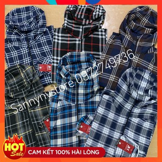 Áo Chống Nắng Kẻ 2 Lớp Big Size ⚡️FREESHIP⚡️  Áo Chống Nắng Nam Kẻ Caro Từ 70-85kg - Chất Liệu Kaki 2 Lớp Mềm Loại 1