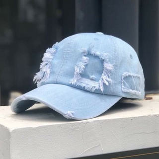 Nón lưỡi trai jean rách