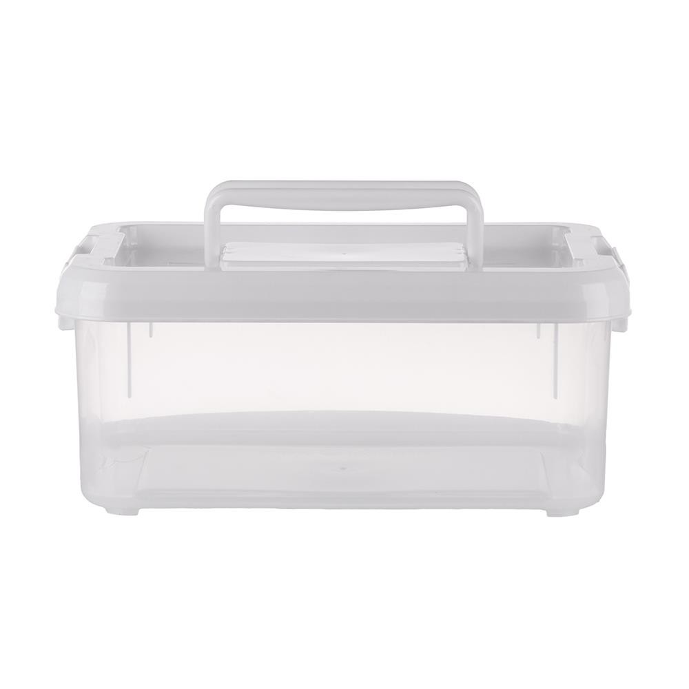 HomeBase SN Hộp nhựa có nắp Thái Lan W33xD26xH16cm Trắng trong