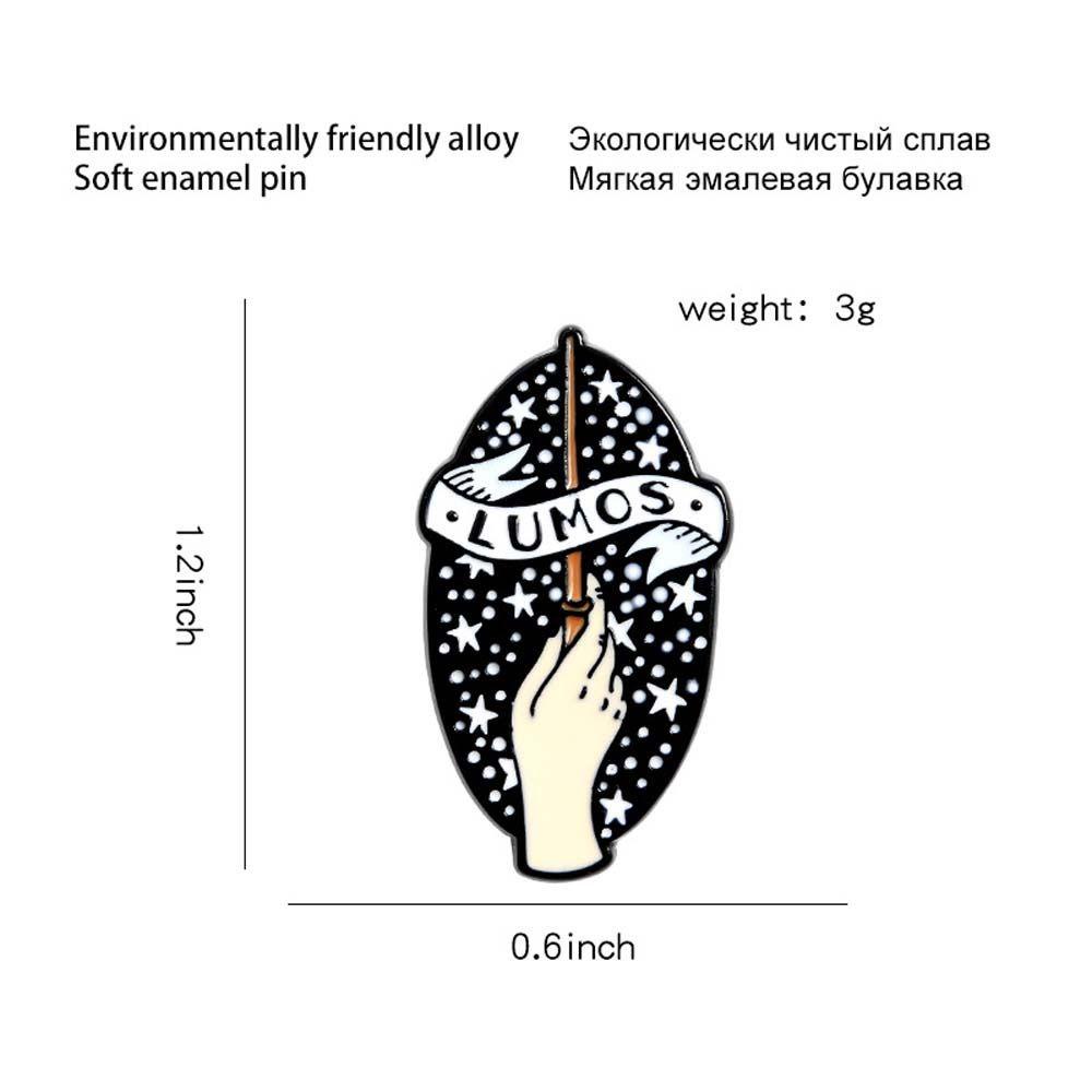 Mocho Ghim Cài Áo Hình Cây Đũa Thần LUMOS Vui Nhộn Dễ Thương
