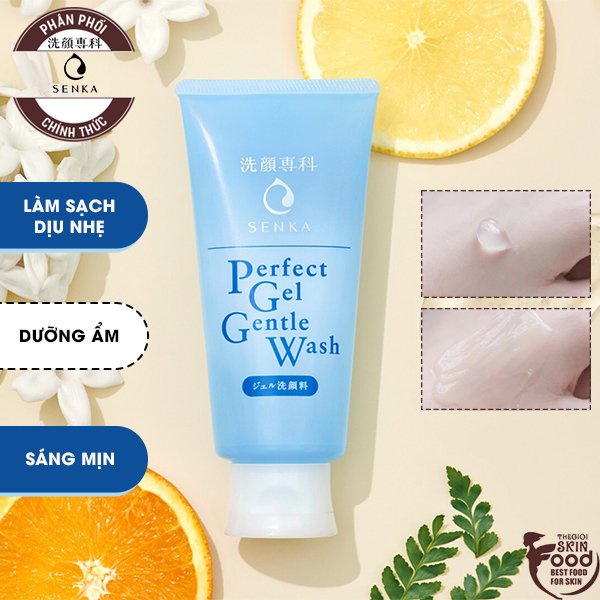 Gel Rửa Mặt Dịu Nhẹ Senka Perfect Gel Gentle Wash 100g