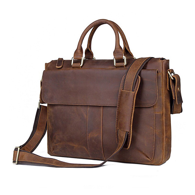 [ BẢO HÀNH DA 10 NĂM ] CẶP DA BÒ ĐỰNG LAPTOP | BigBuy360 - bigbuy360.vn